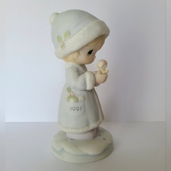 Vintage 90s Precious Moments May Your Christmas Be Merry Collectible Figurine - Picture 2 of 8